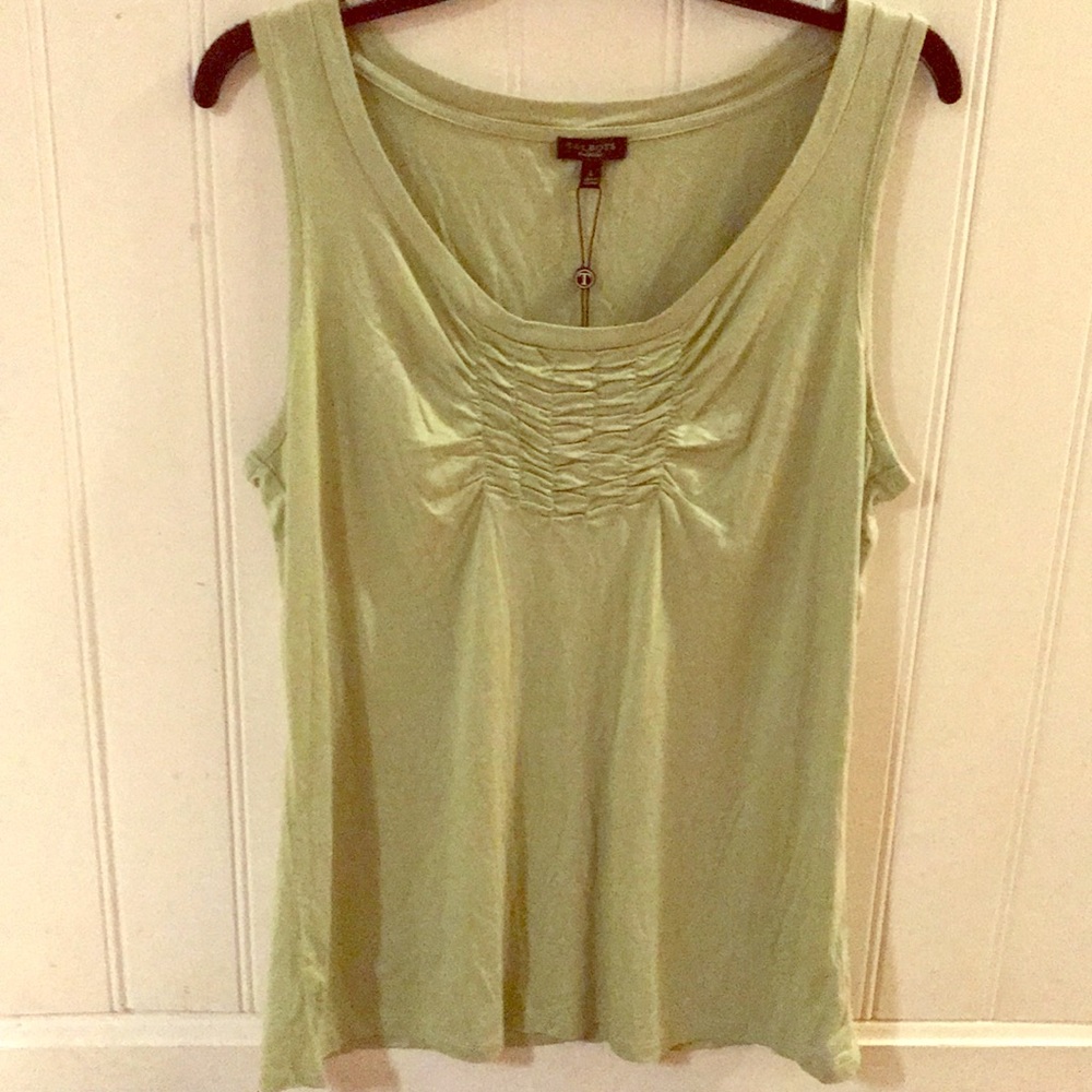 🌸SALE🌸Talbots green ruffle tank top